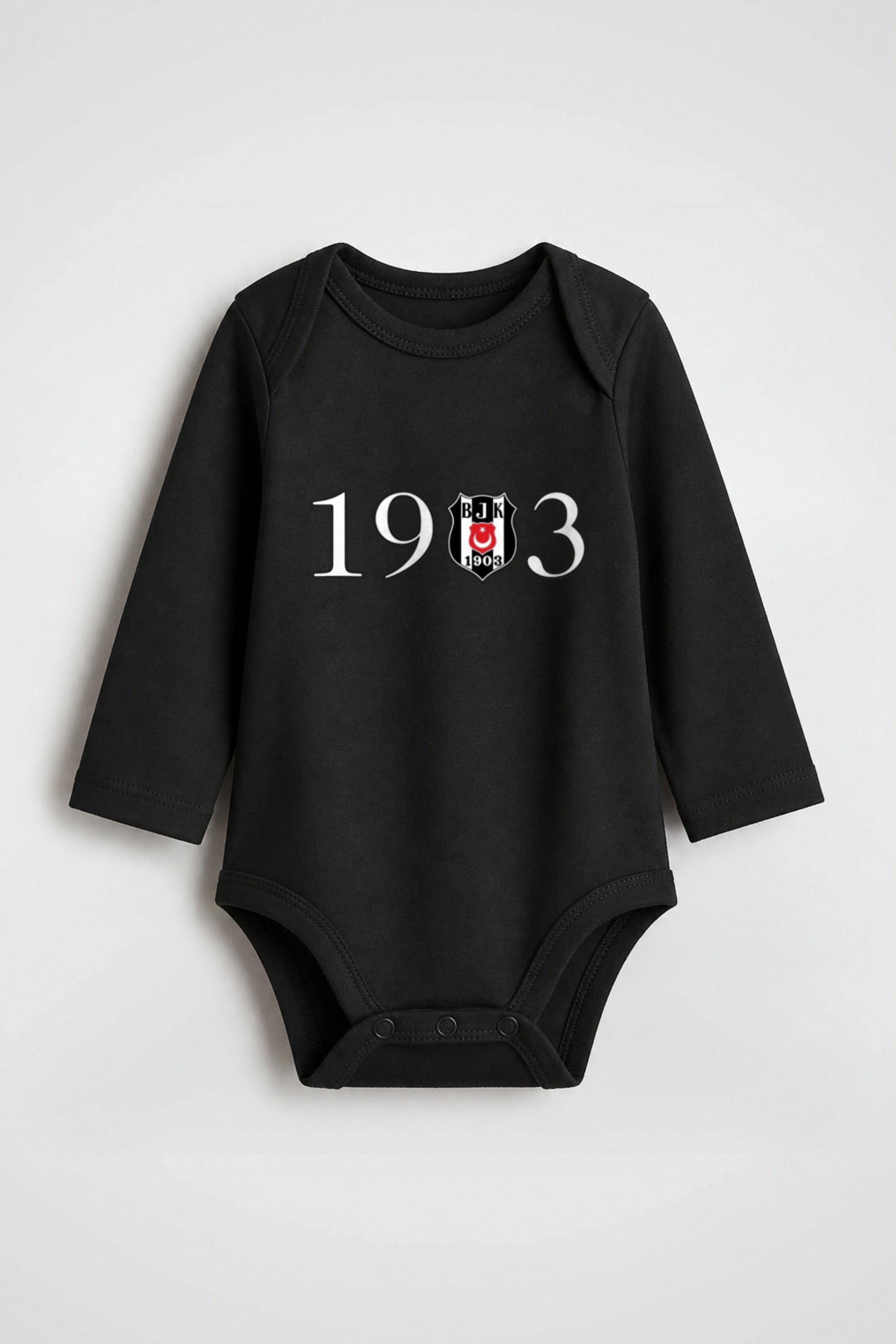 Beşiktaş Bio-Babybody Langarm – Çarşı in Schwarz
