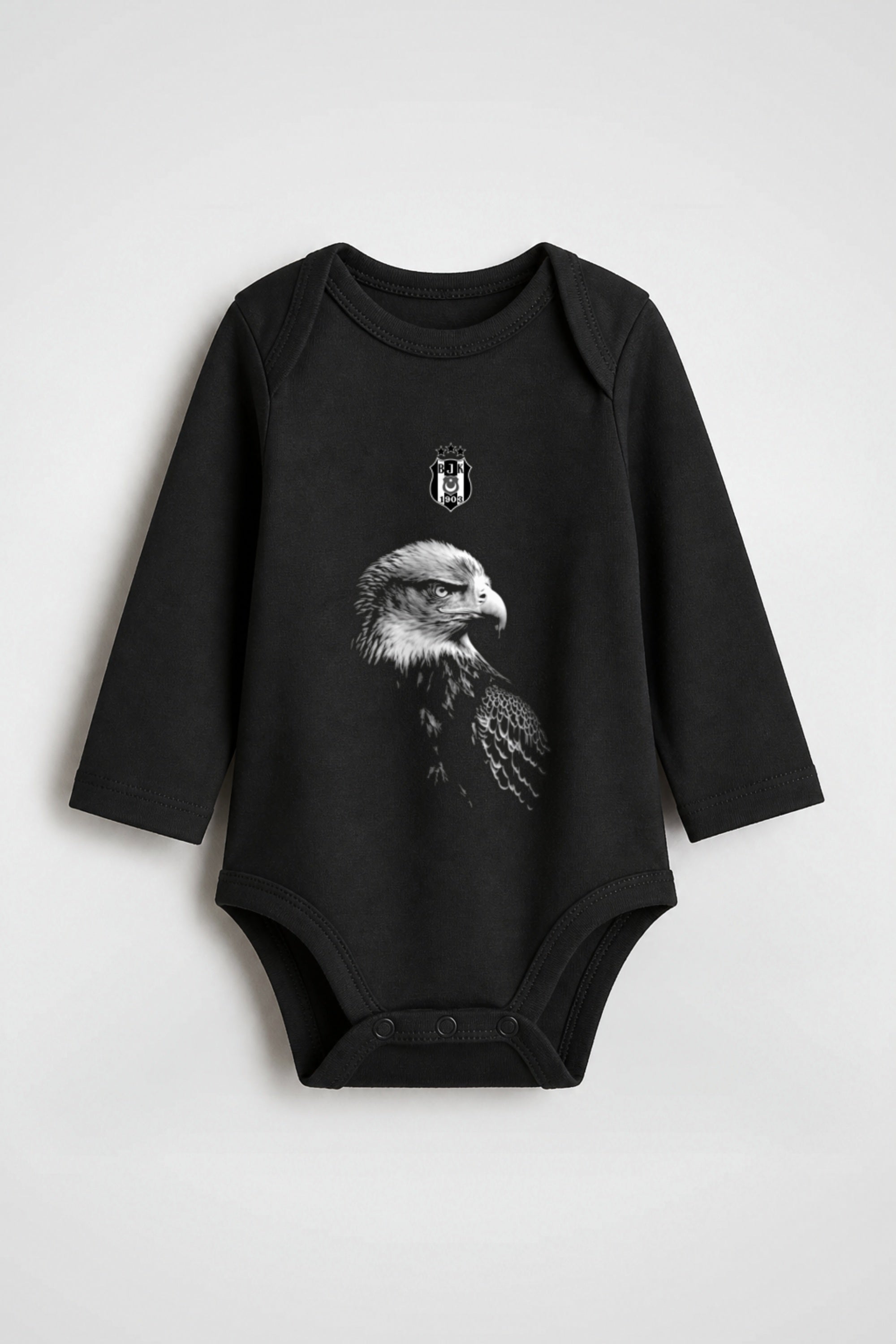 Beşiktaş Bio-Babybody Langarm – Kara Kartal in Schwarz