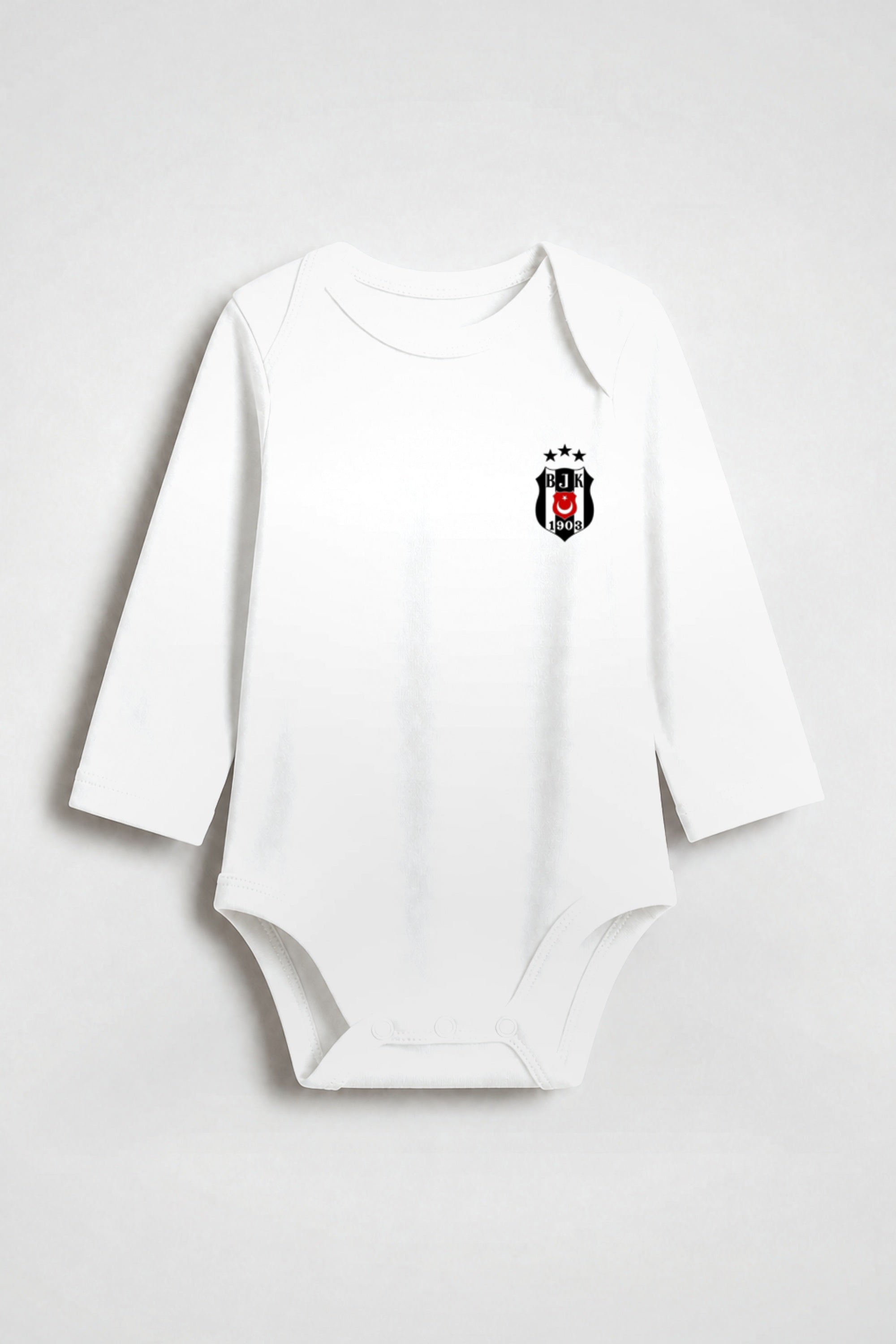 Beşiktaş Bio-Babybody Langarm – Kartal in Weiß