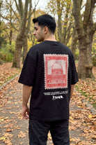 REALSTIL Palestine Oversized T-Shirt Black – Model Herren