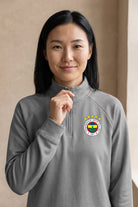 Fenerbahçe Zip Longsleeve Sarı Lacivert in Grau – Model-Foto Damen