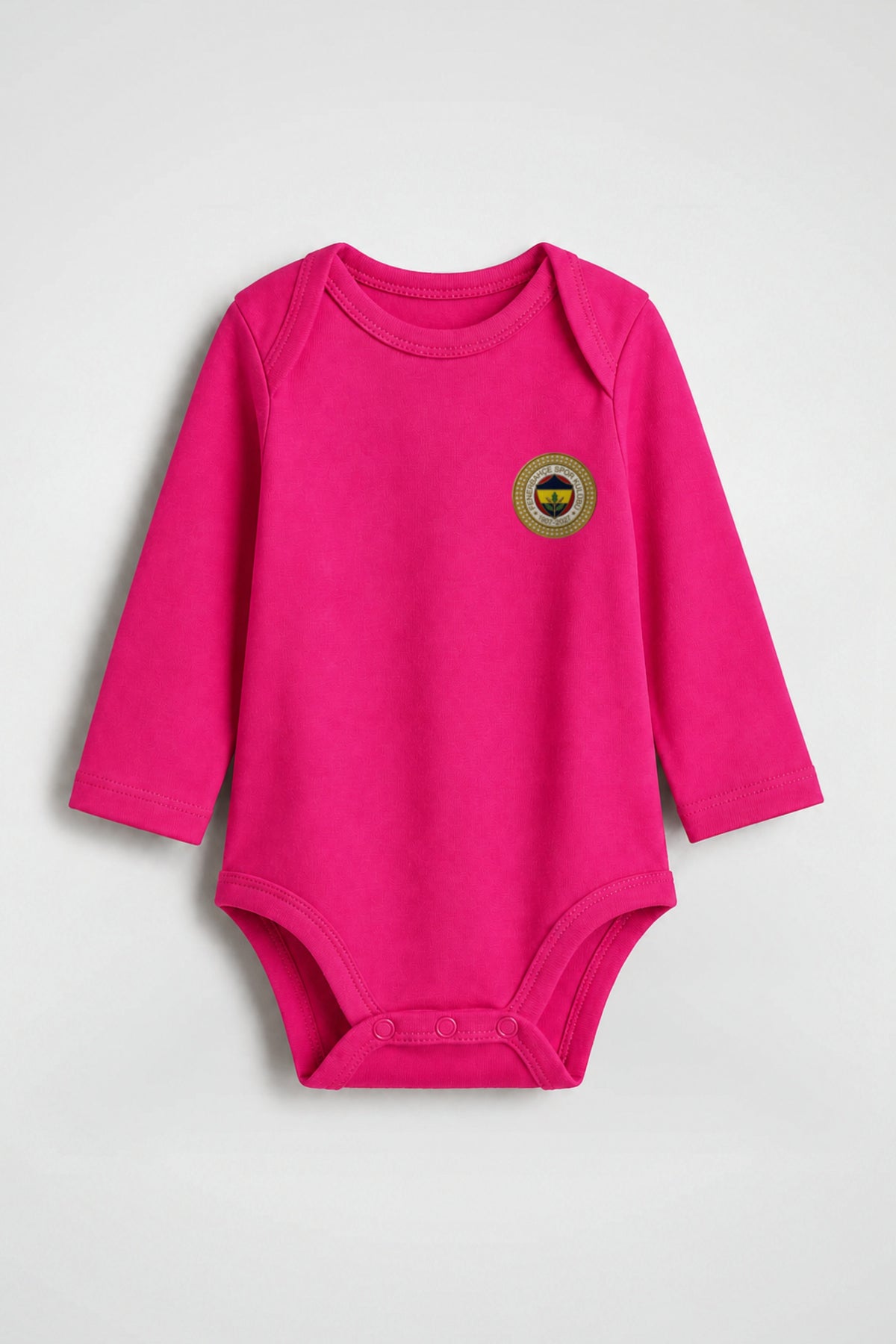 Fenerbahçe Bio-Babybody Langarm – Kanarya in Fuchsia