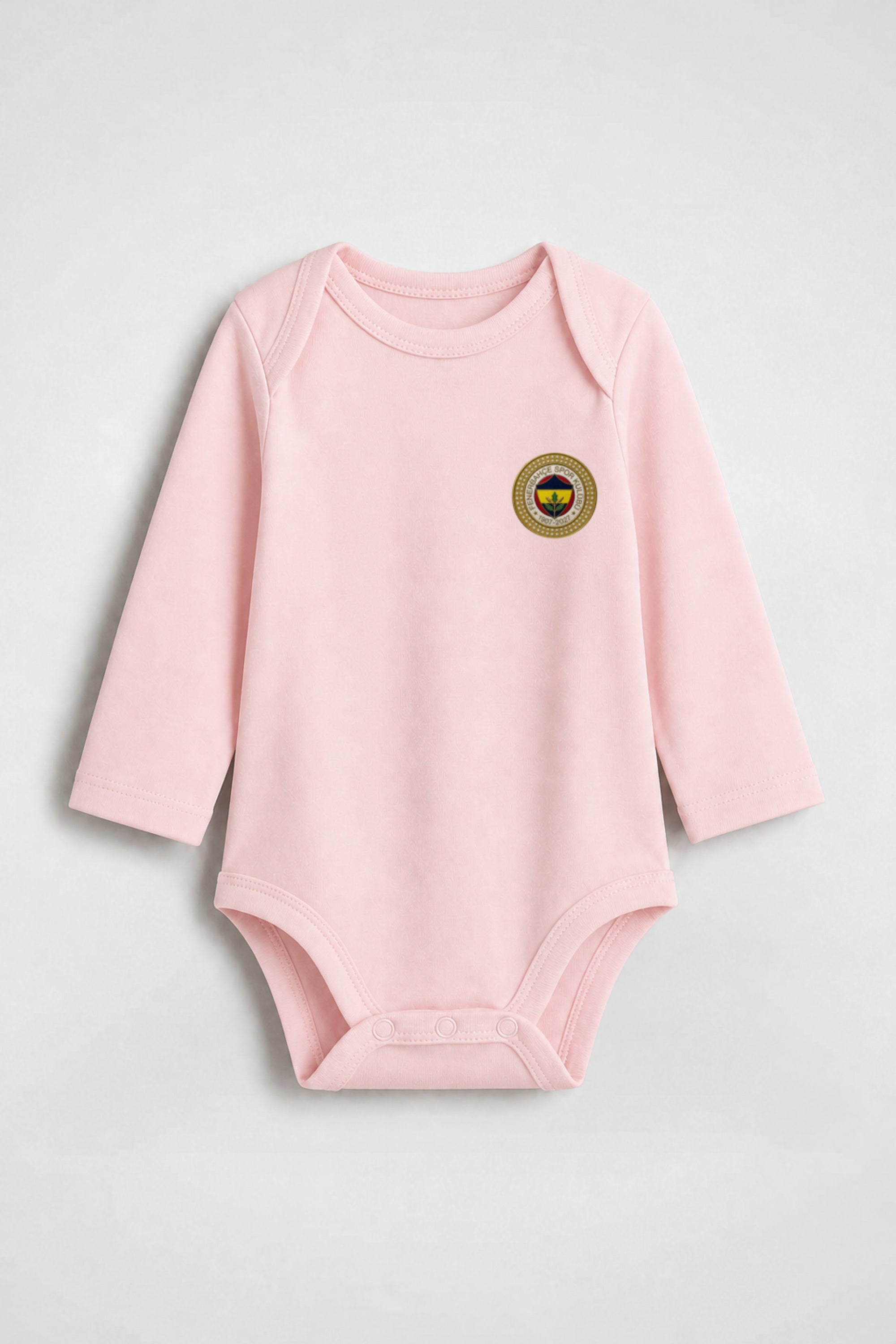Fenerbahçe Bio-Babybody Langarm – Kanarya in Powder Pink