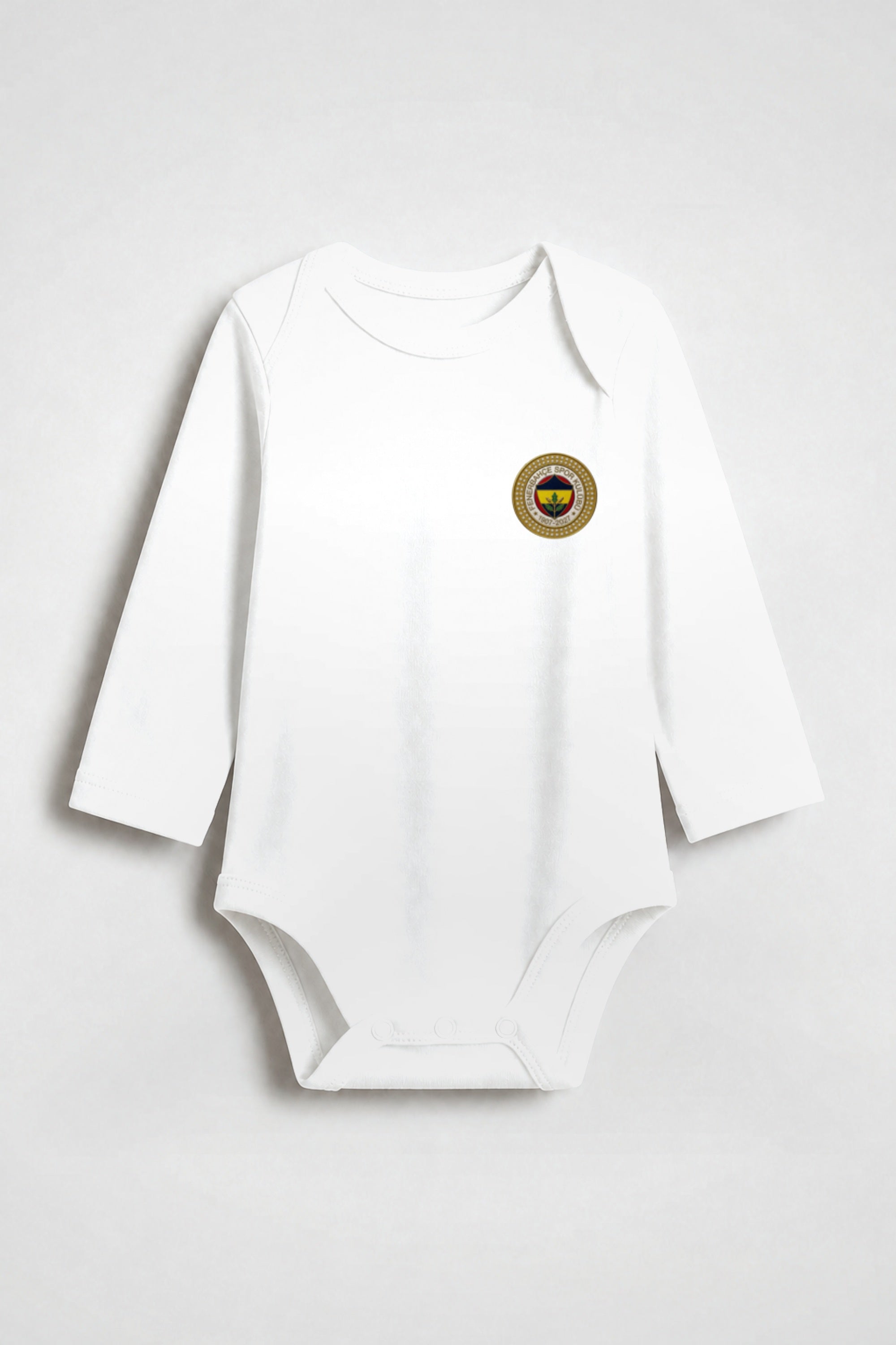 Fenerbahçe Bio-Babybody Langarm – Kanarya in Weiß