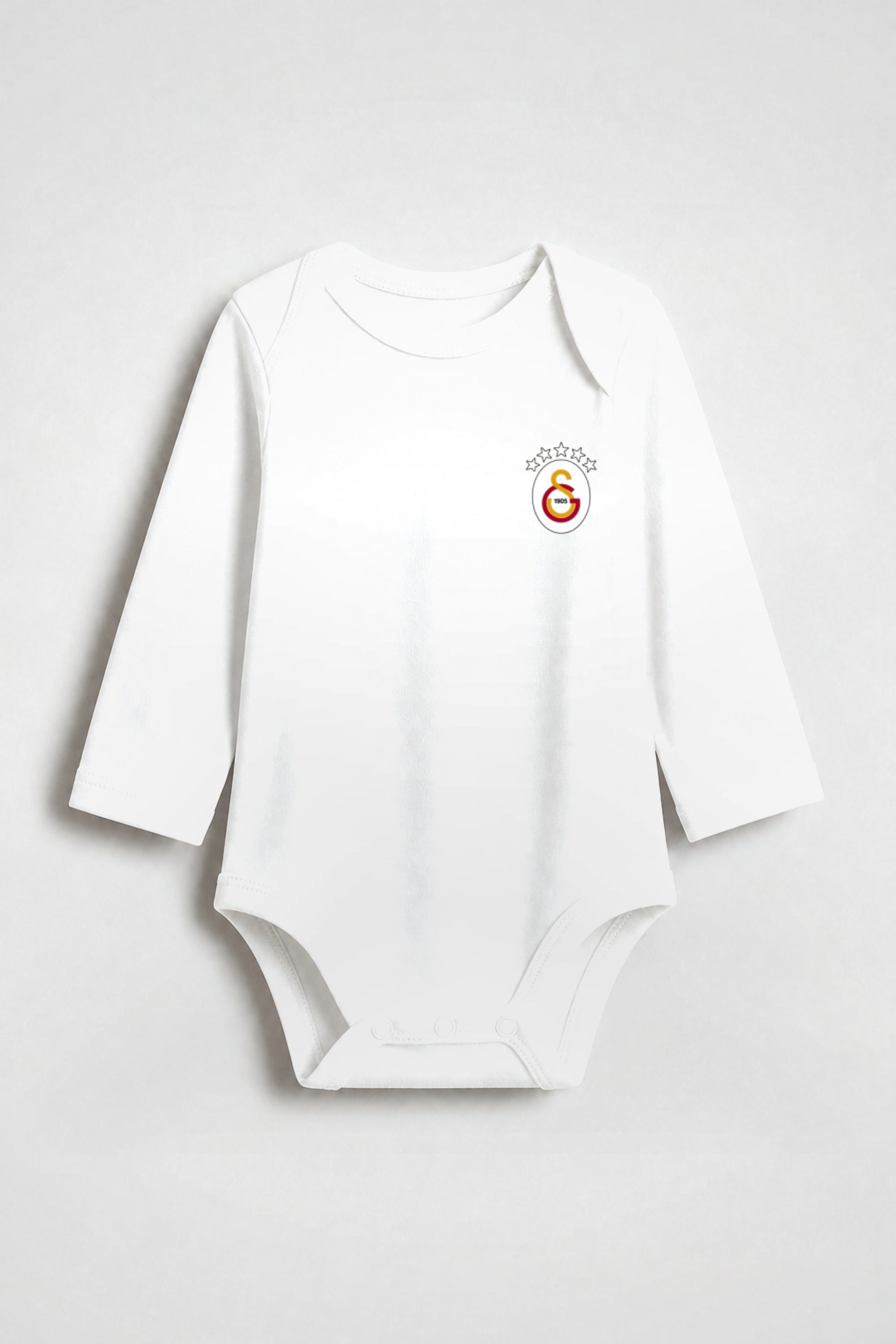 Galatasaray Bio-Babybody Langarm – Aslan in Weiß