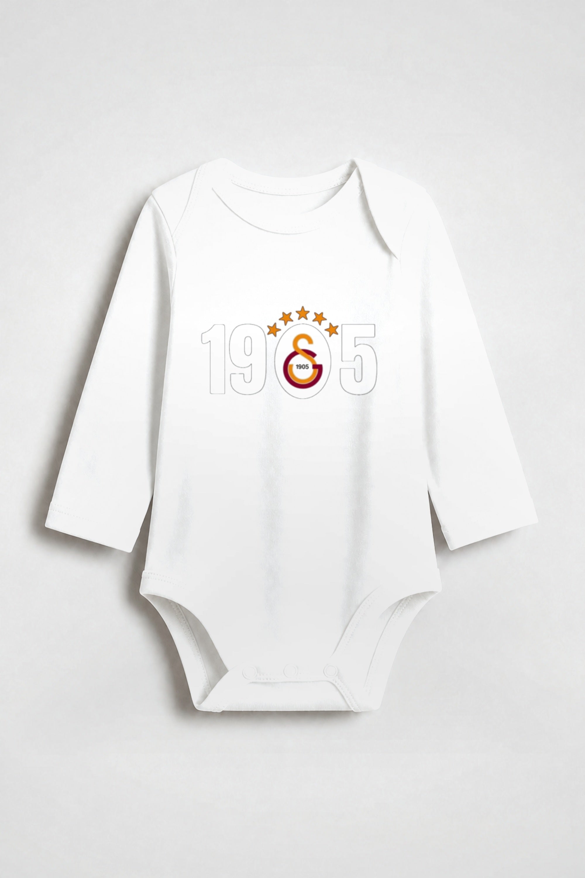 Galatasaray Bio-Babybody Langarm – Sarı Kırmızı in Weiß
