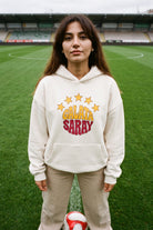 REALSTIL Galatasaray Oversized Hoodie White Sand – Model Damen