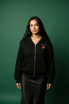 REALSTIL Galatasaray Oversized Zipper Hoodie Black – Model Damen