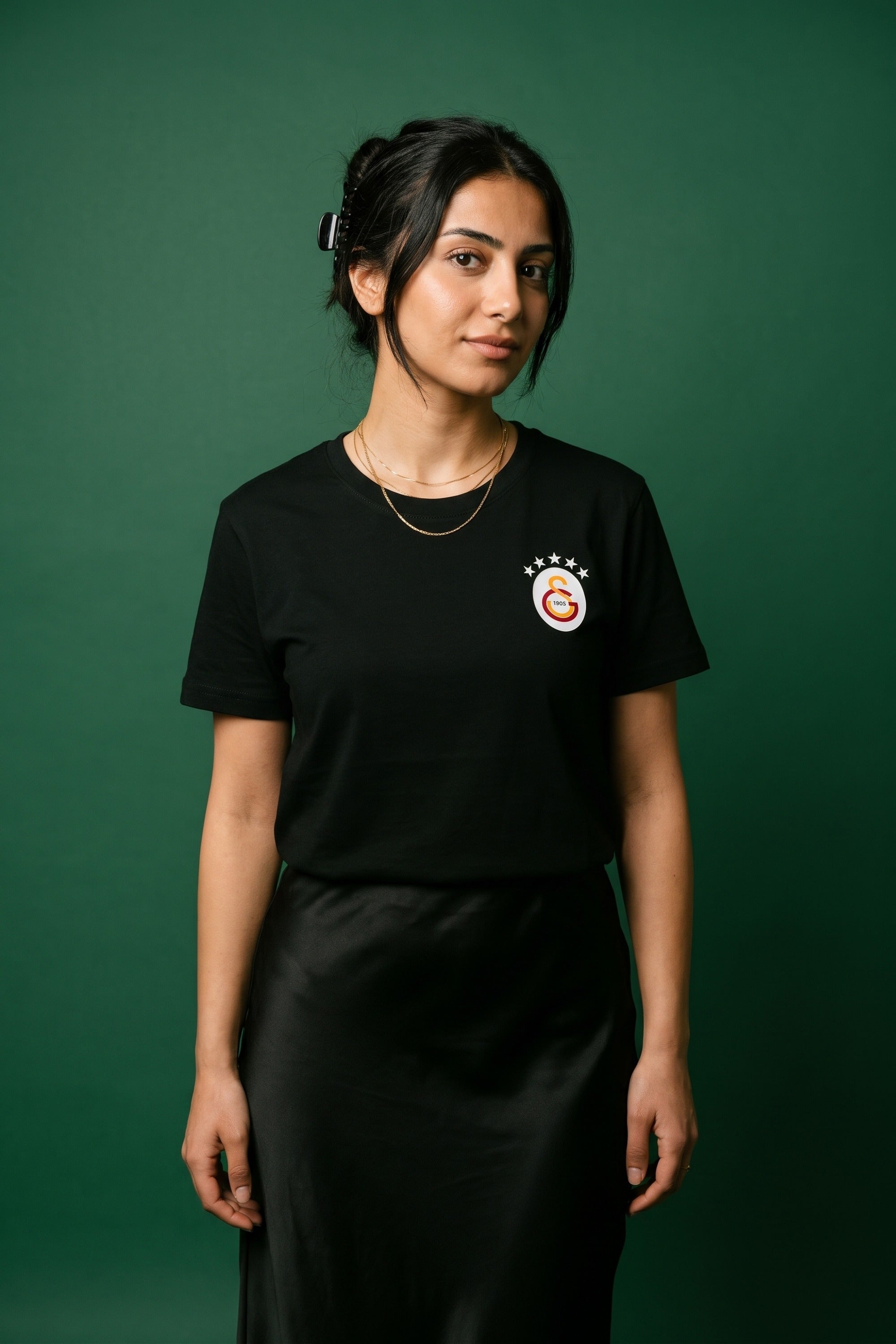 REALSTIL Galatasaray Regular Fit T-Shirt Black – Model Damen