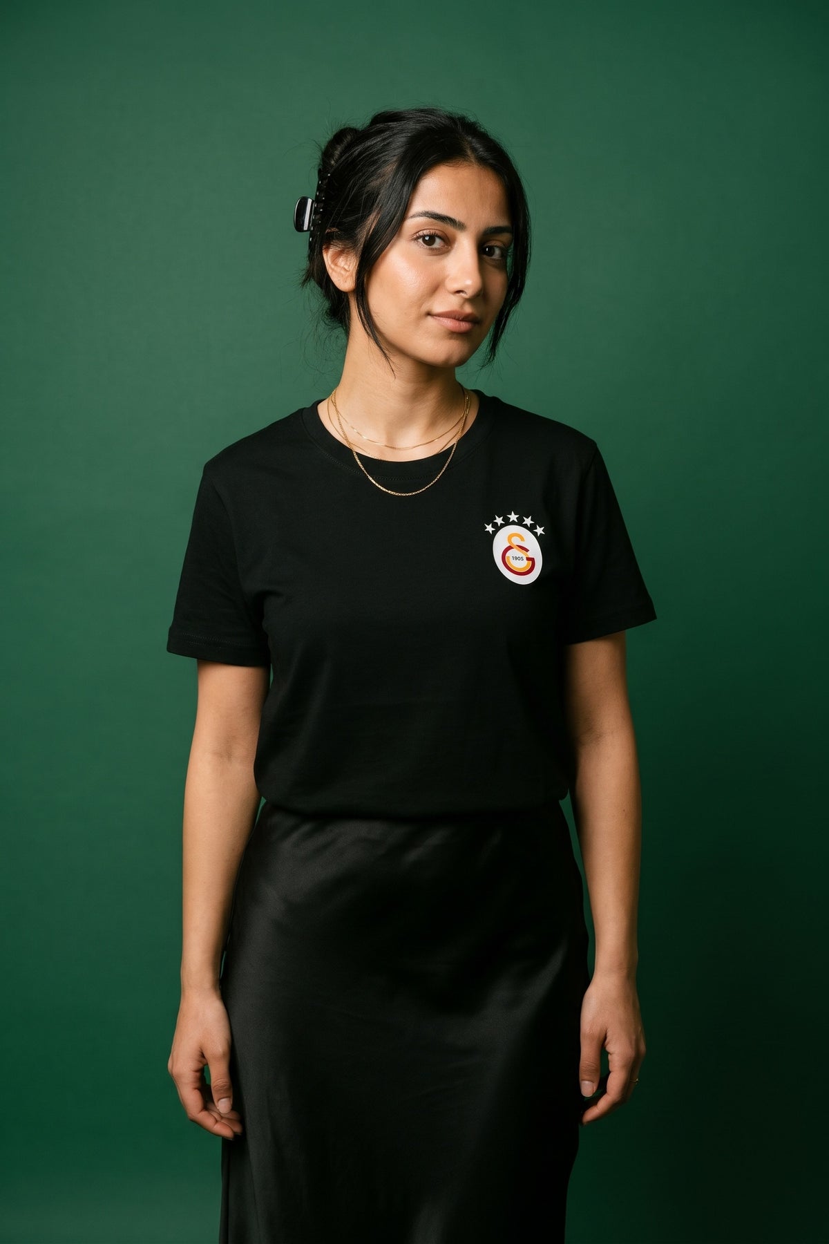 REALSTIL Galatasaray Regular Fit T-Shirt Black – Model Damen