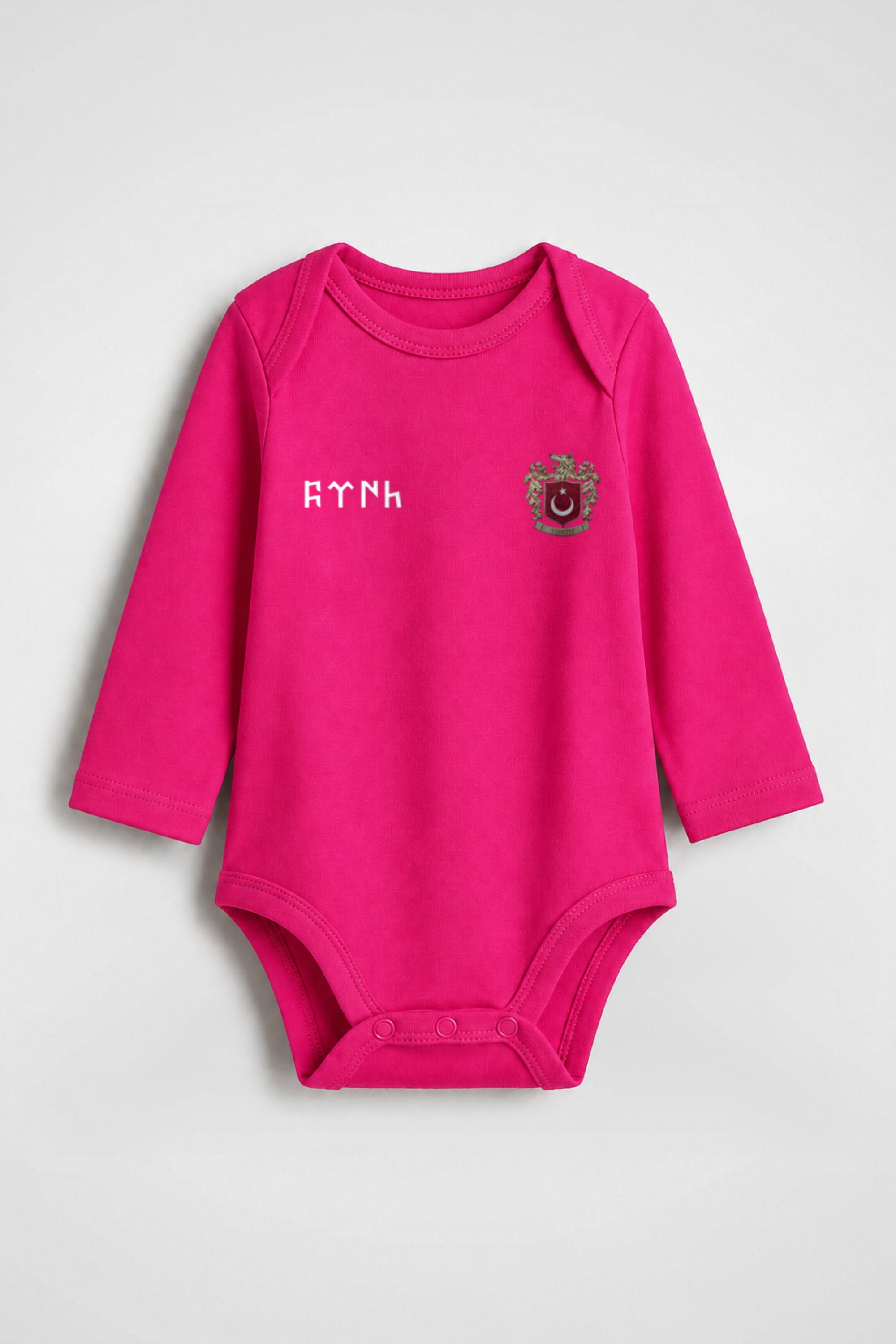 Göktürk Bio-Babybody Langarm in Fuchsia