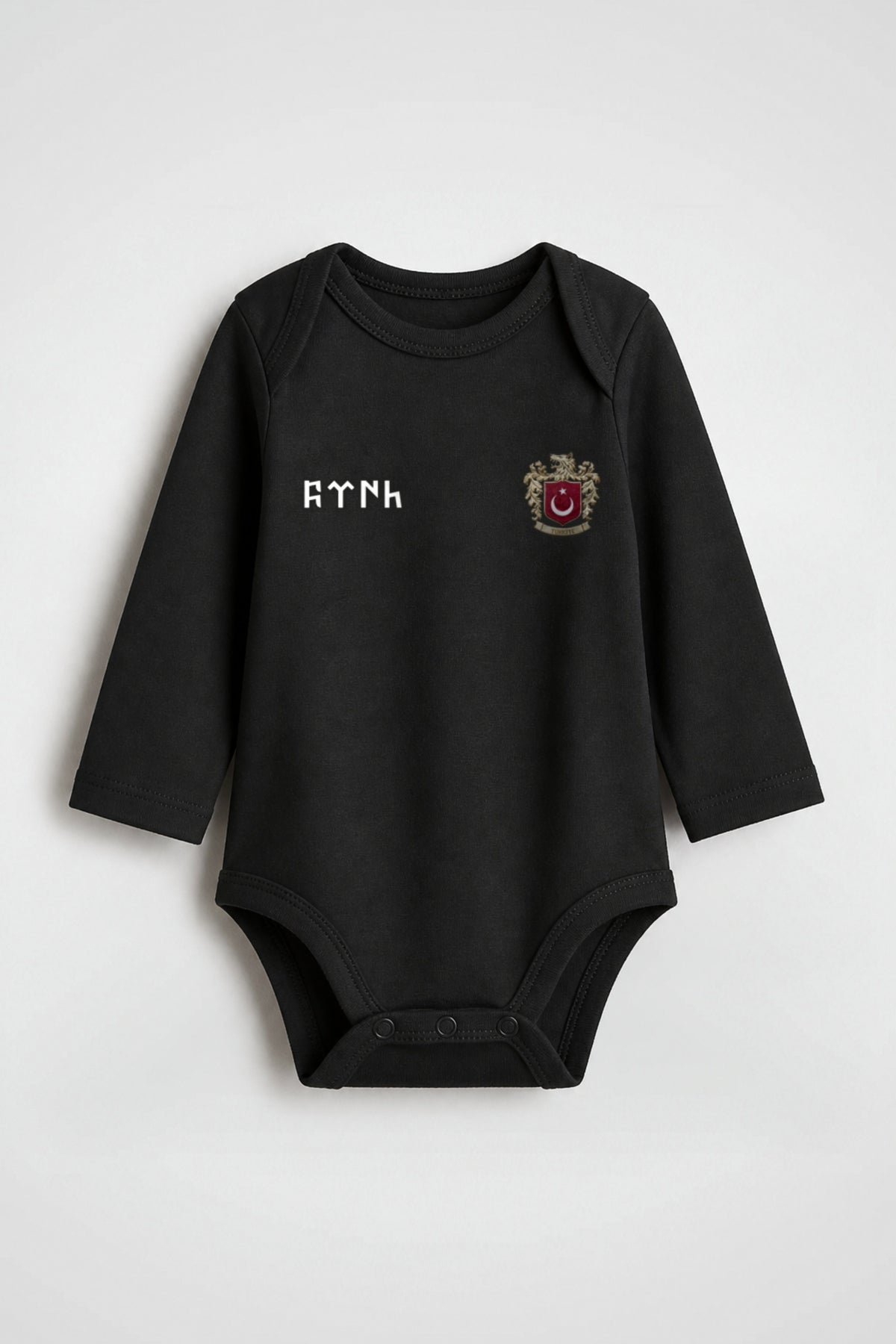 Göktürk Bio-Babybody Langarm in Schwarz