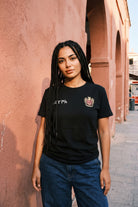 REALSTIL Göktürk Regular Fit T-Shirt Black – Model Damen