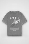 Göktürk Töre Washed T-Shirt in Washed Grey – Produktbild Rückenprint