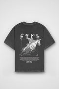 Göktürk Töre Washed T-Shirt in Washed Black – Produktbild Rückenprint