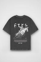 Göktürk Töre Washed T-Shirt in Washed Black – Produktbild Rückenprint