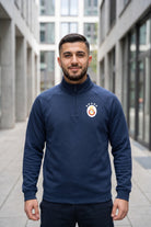 Galatasaray Zip Longsleeve in Navy Blue – Model-Foto Herren