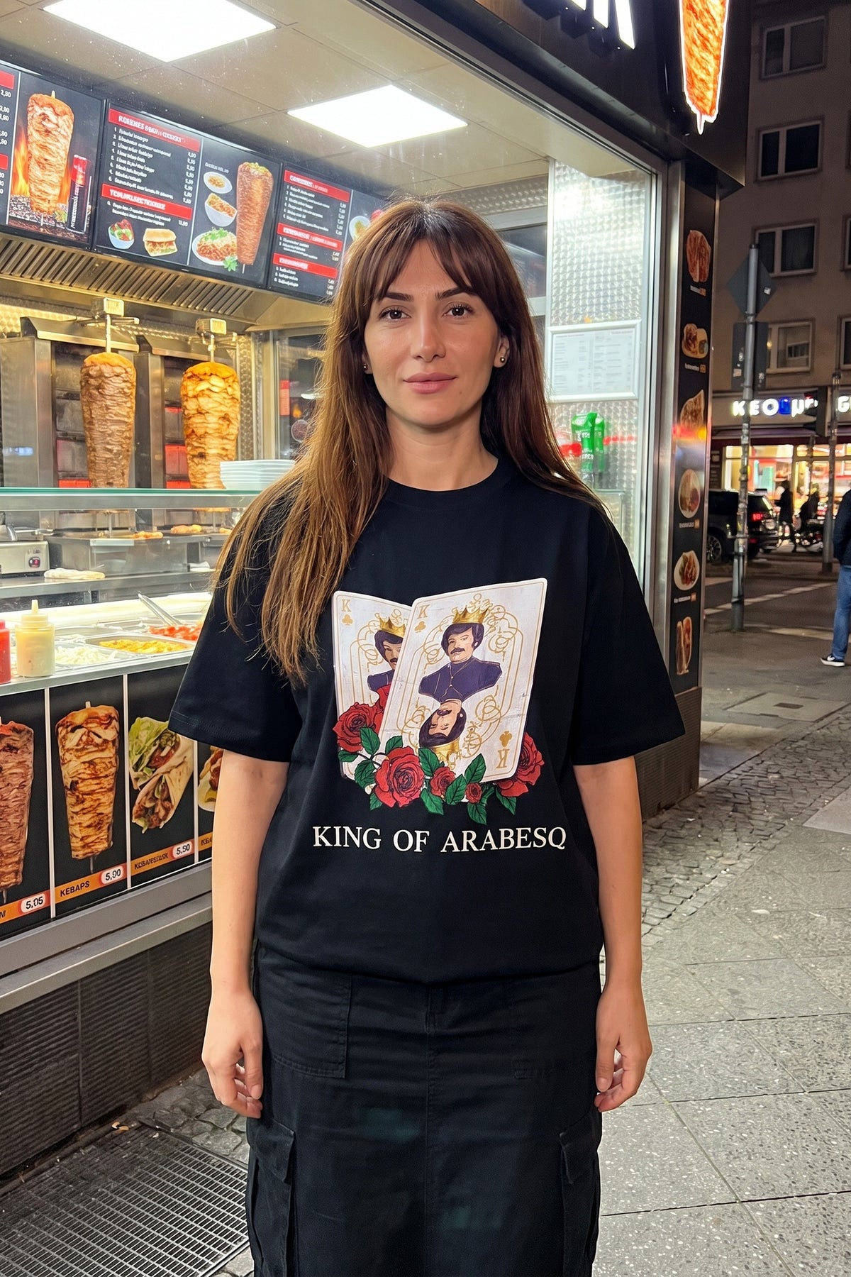 REALSTIL Gürses Oversized T-Shirt Black – Model Damen