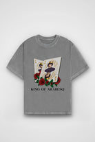 Gürses Washed T-Shirt in Washed Grey – Produktbild Frontprint