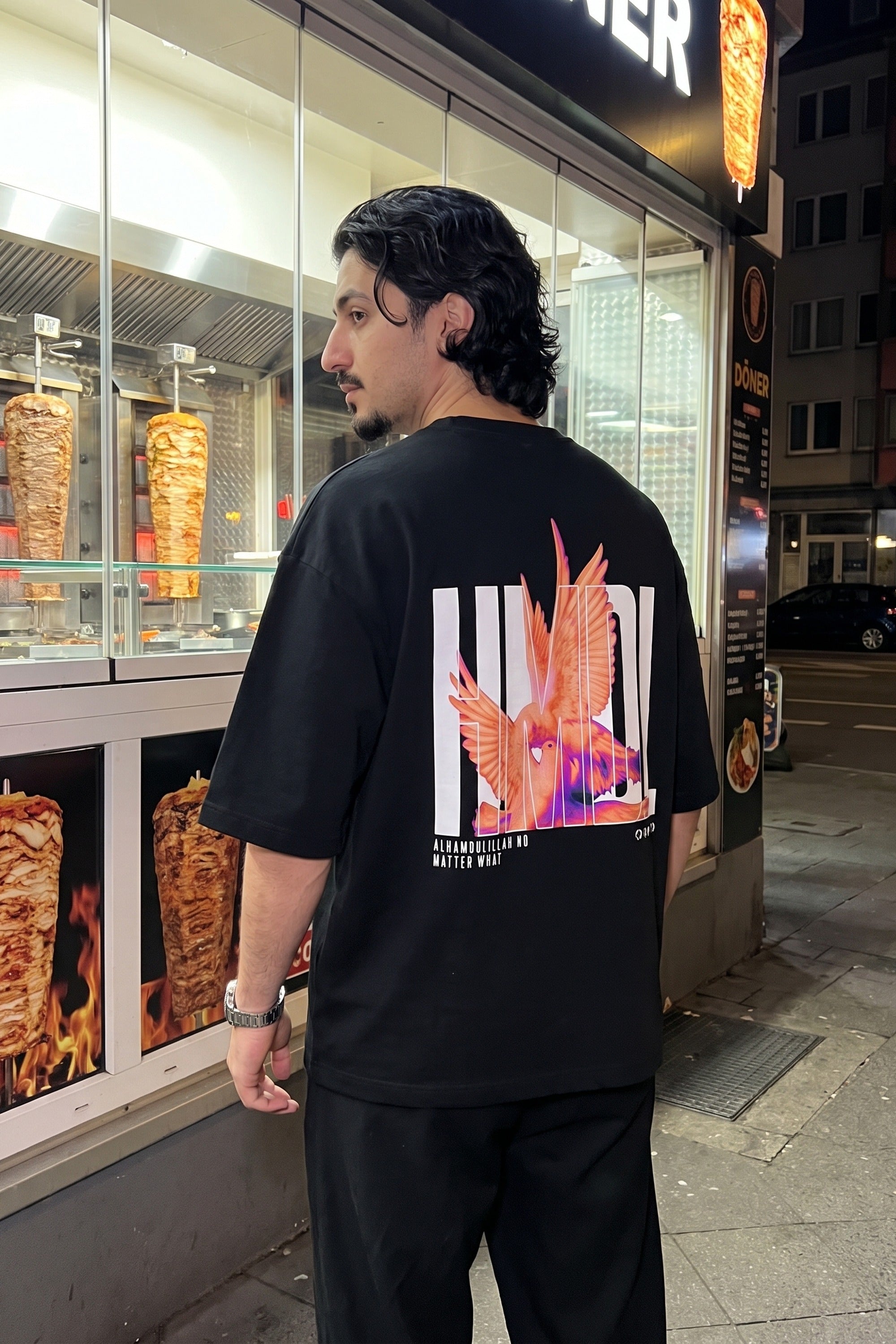 REALSTIL HMDL Oversized T-Shirt Black – Model Herren