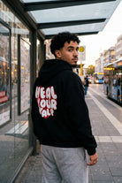 REALSTIL Kalp Oversized Zipper Hoodie Black – Model Herren
