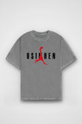 Osimhen Washed T-Shirt in Washed Grey – Produktbild Frontprint