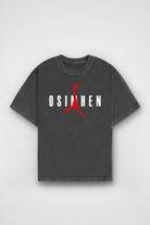 Osimhen Washed T-Shirt in Washed Black – Produktbild Frontprint