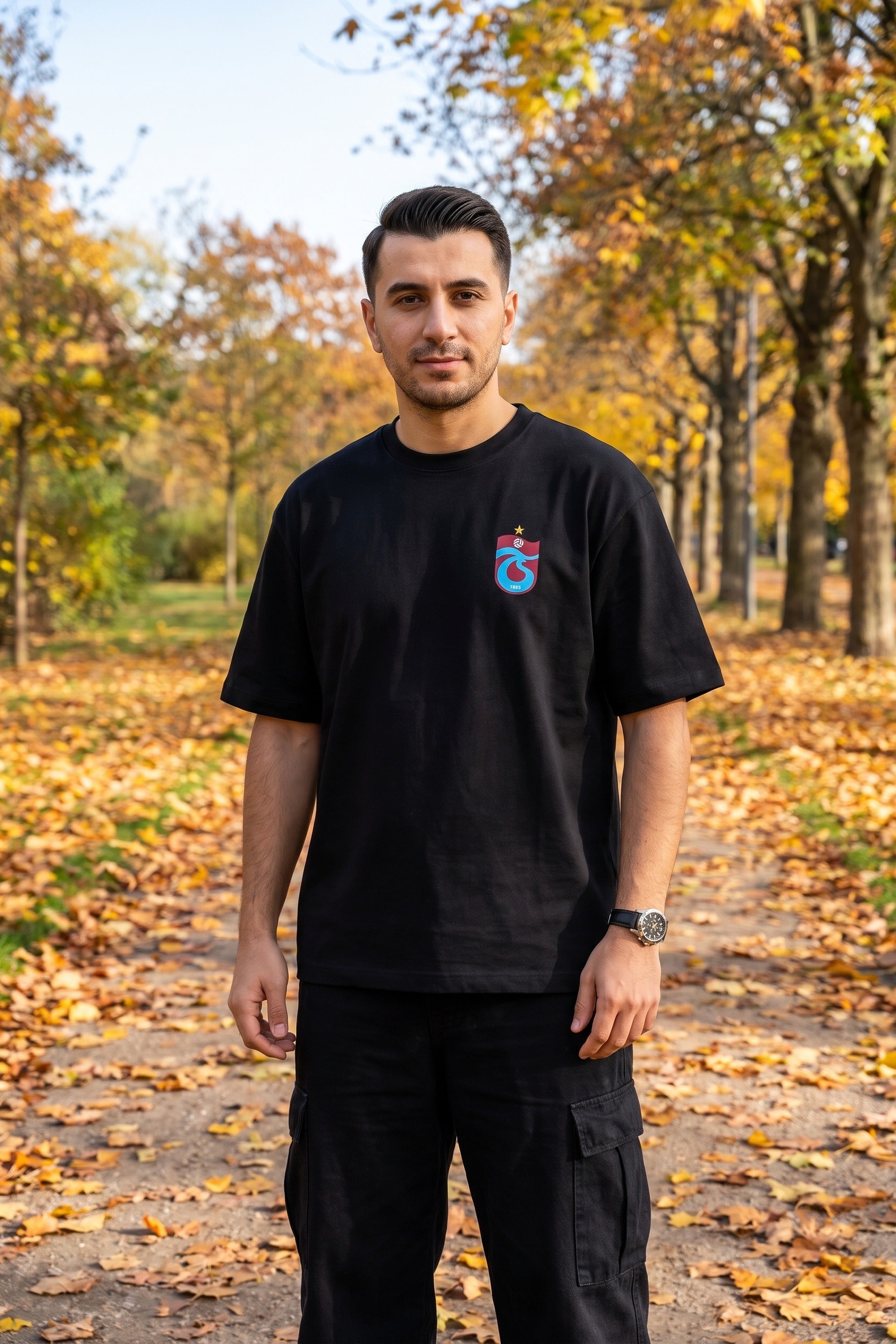 REALSTIL Trabzonspor Oversized T-Shirt Black – Model Herren