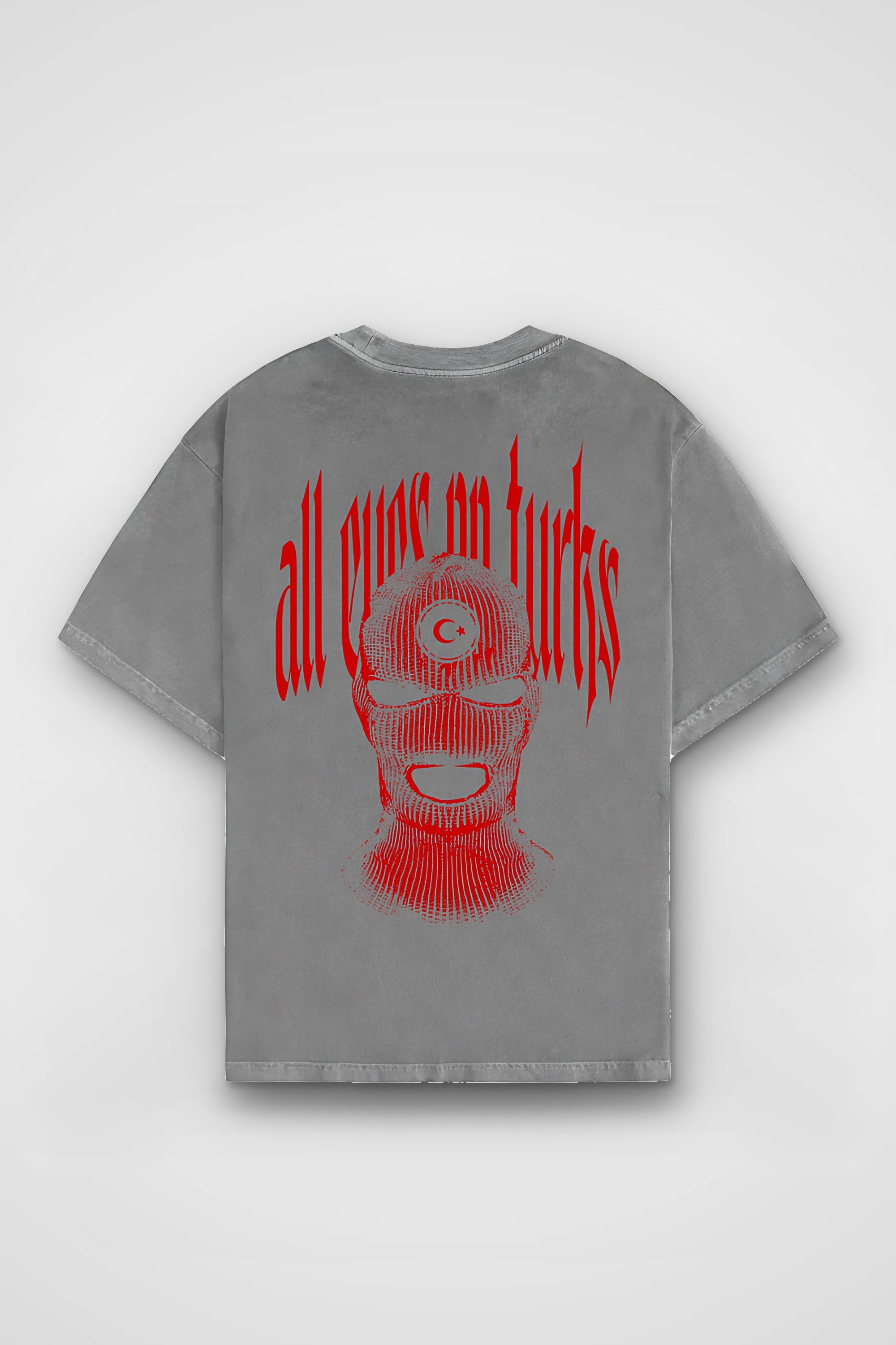 Türk Töre Washed T-Shirt in Washed Grey – Produktbild Rückenprint