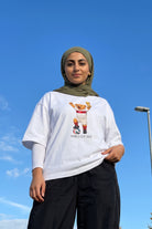 REALSTIL Türkiye Oversized T-Shirt White – Model Damen