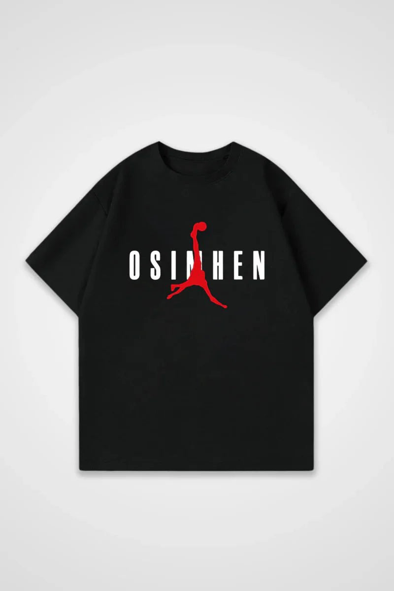 Osimhen Oversized T-Shirt – Black – Front