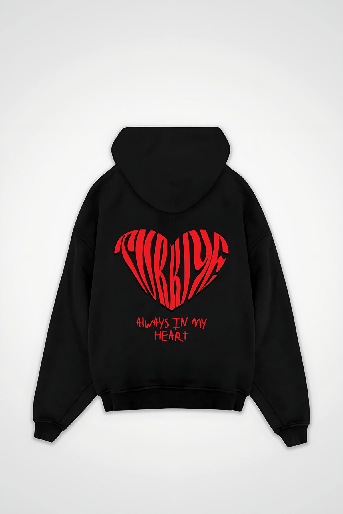 Türkiye Oversized Hoodie in Schwarz (Black) – Backprint-Design
